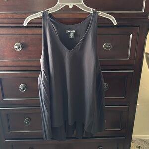 Racerback tank with pleating